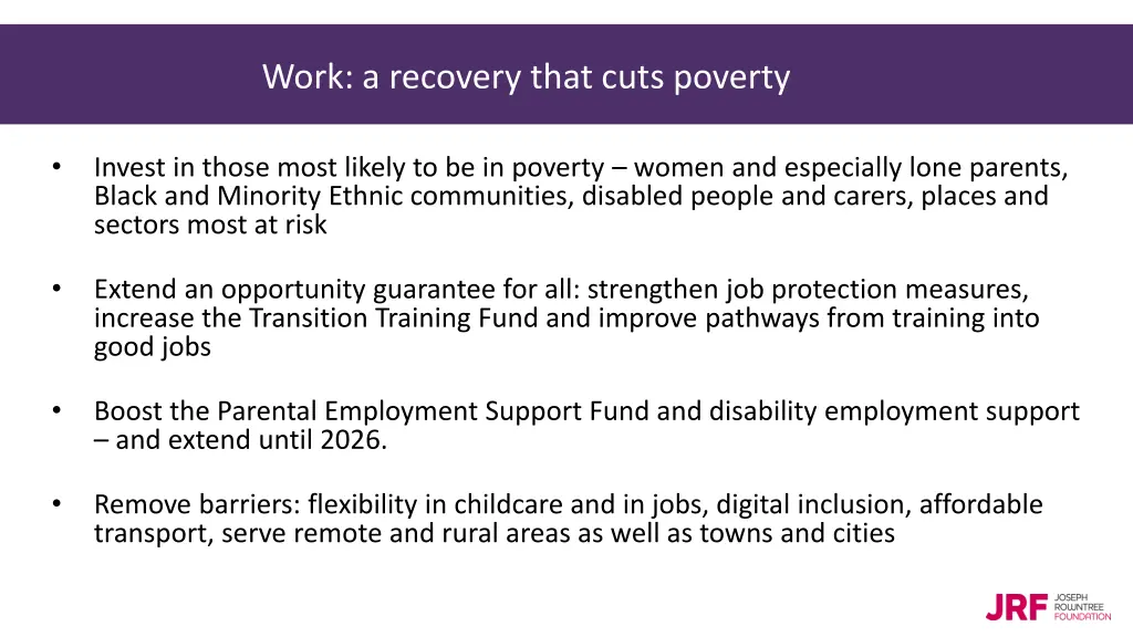 work a recovery that cuts poverty