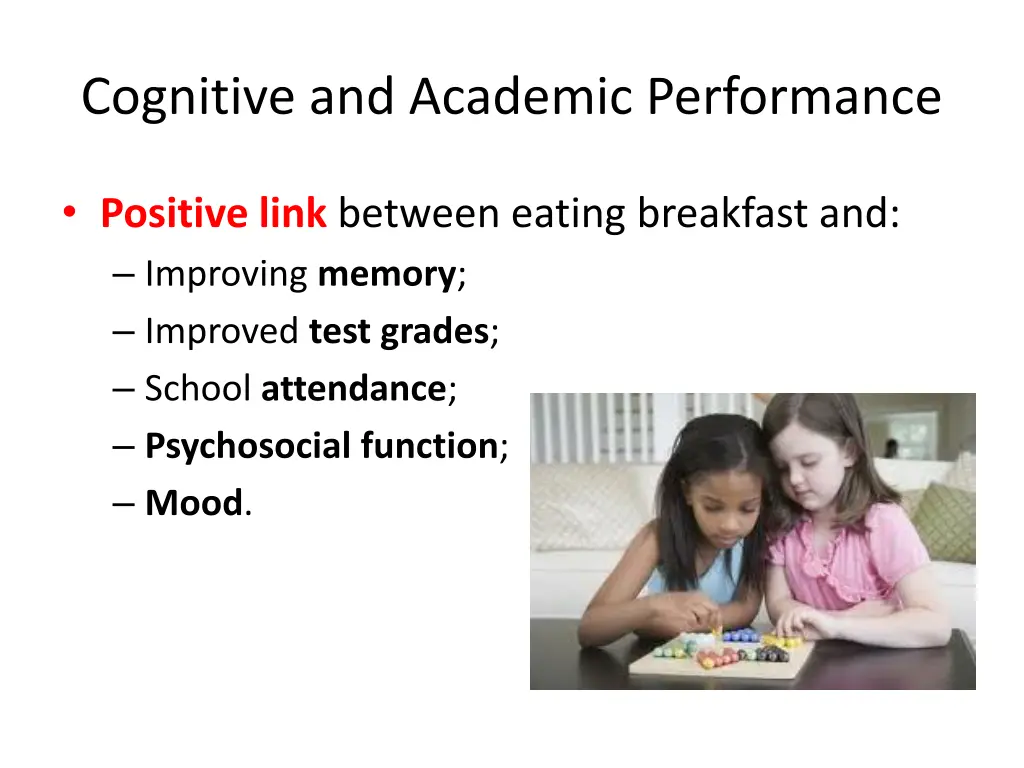 cognitive and academic performance