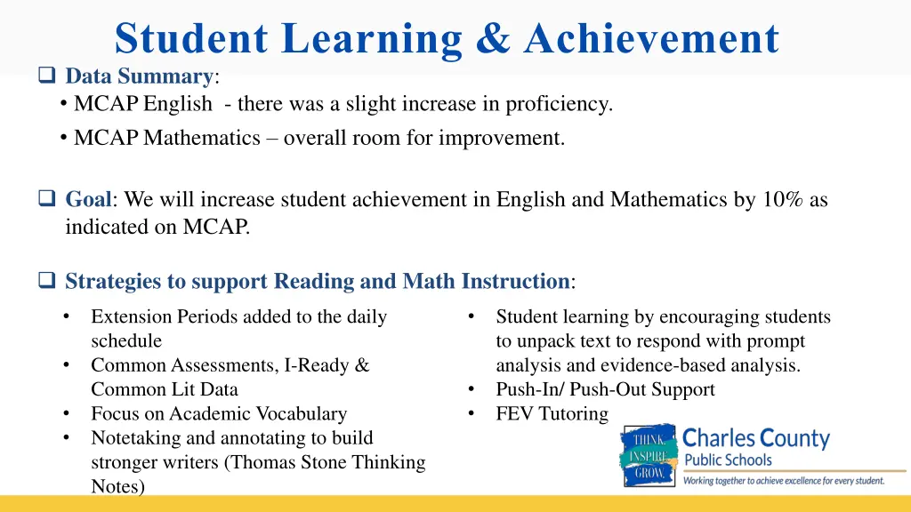 student learning achievement
