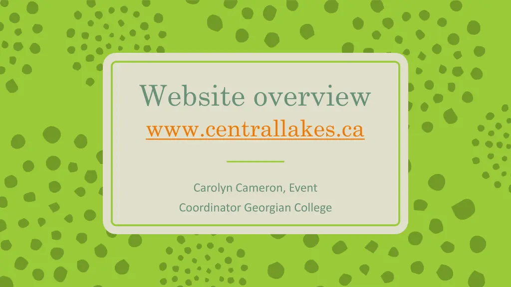 website overview www centrallakes ca