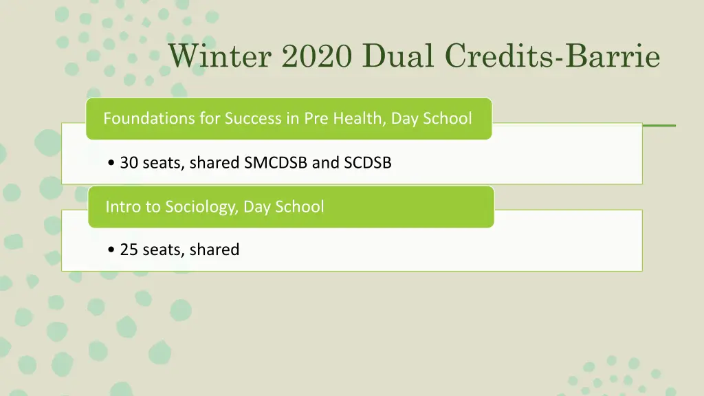 winter 2020 dual credits barrie 1