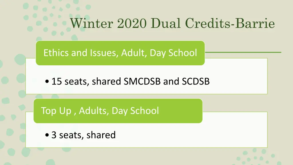 winter 2020 dual credits barrie 2