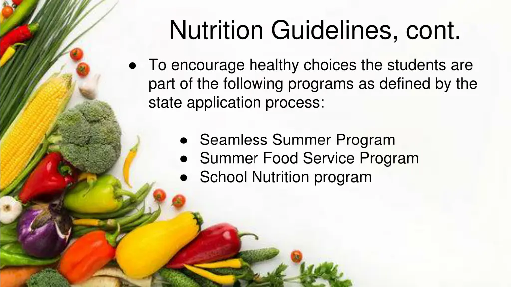 nutrition guidelines cont 1