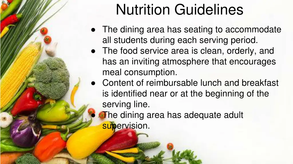 nutrition guidelines