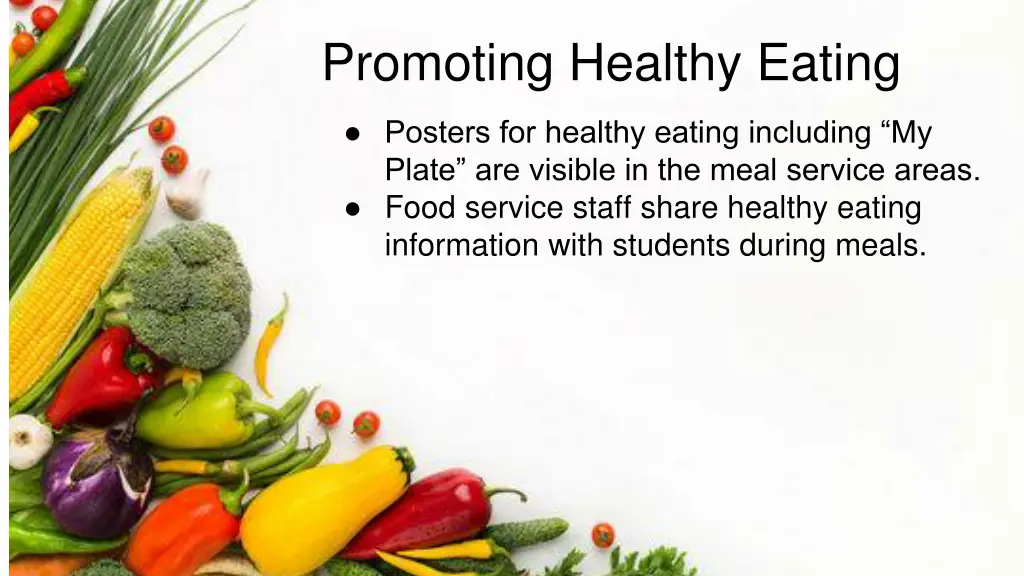 promoting healthy eating