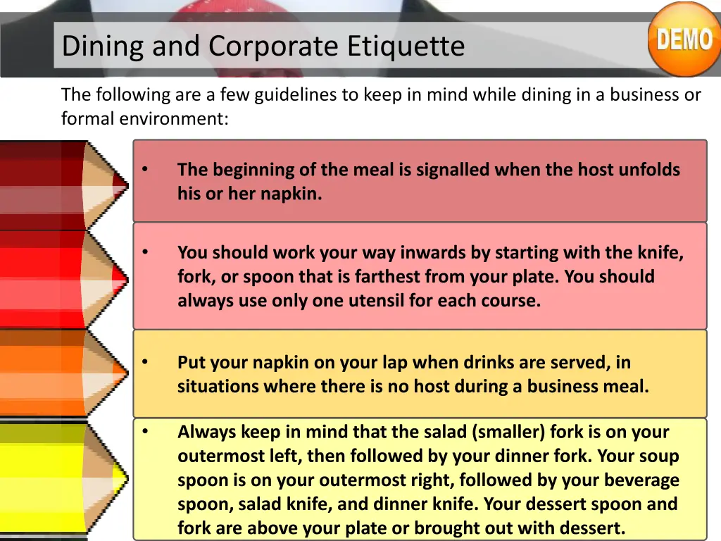 dining and corporate etiquette