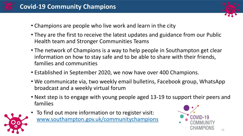 covid 19 community champions