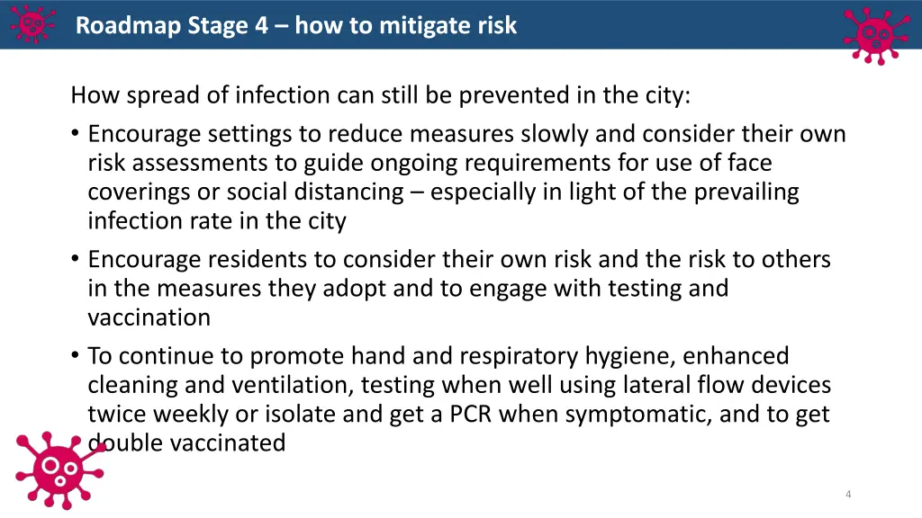 roadmap stage 4 how to mitigate risk