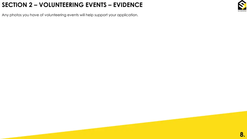 section 2 volunteering events evidence