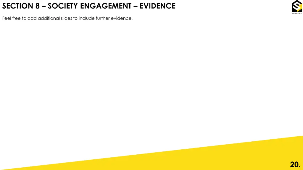 section 8 society engagement evidence