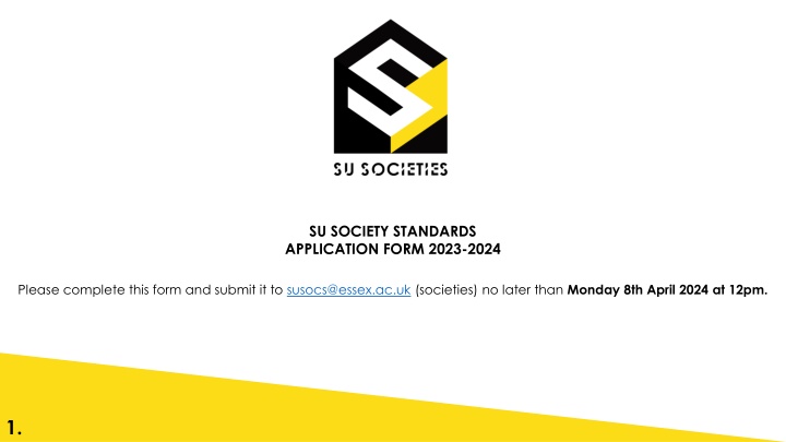 su society standards application form 2023 2024