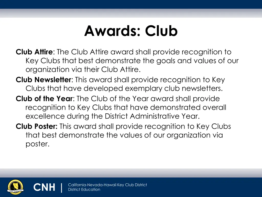 awards club