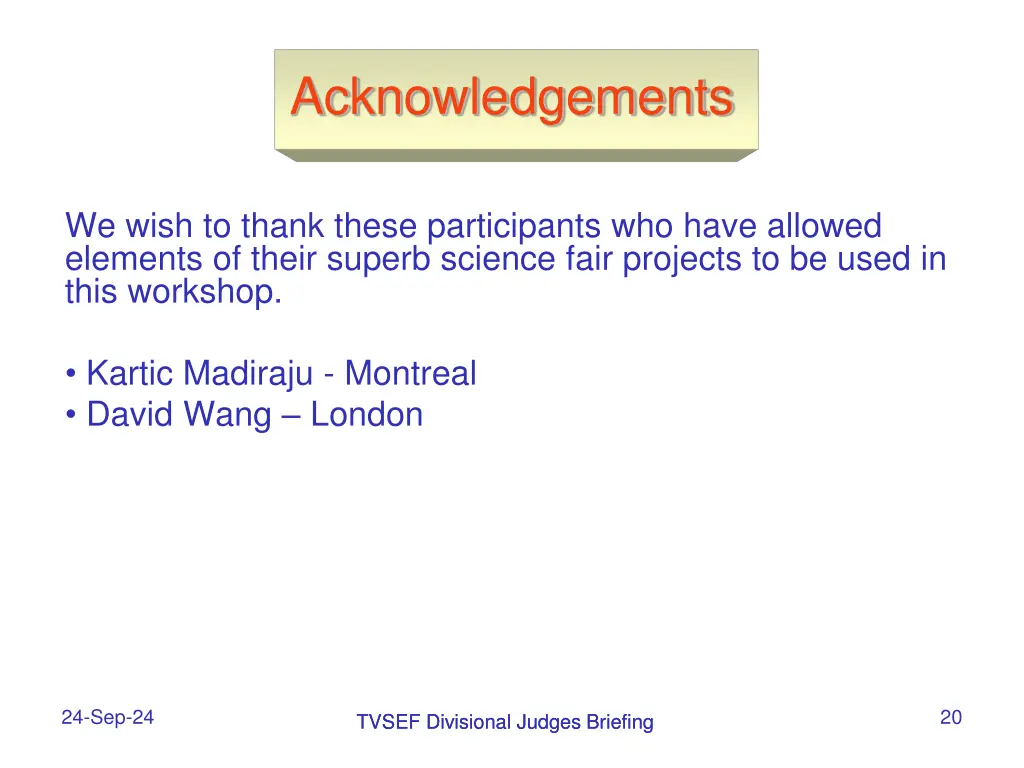 acknowledgements