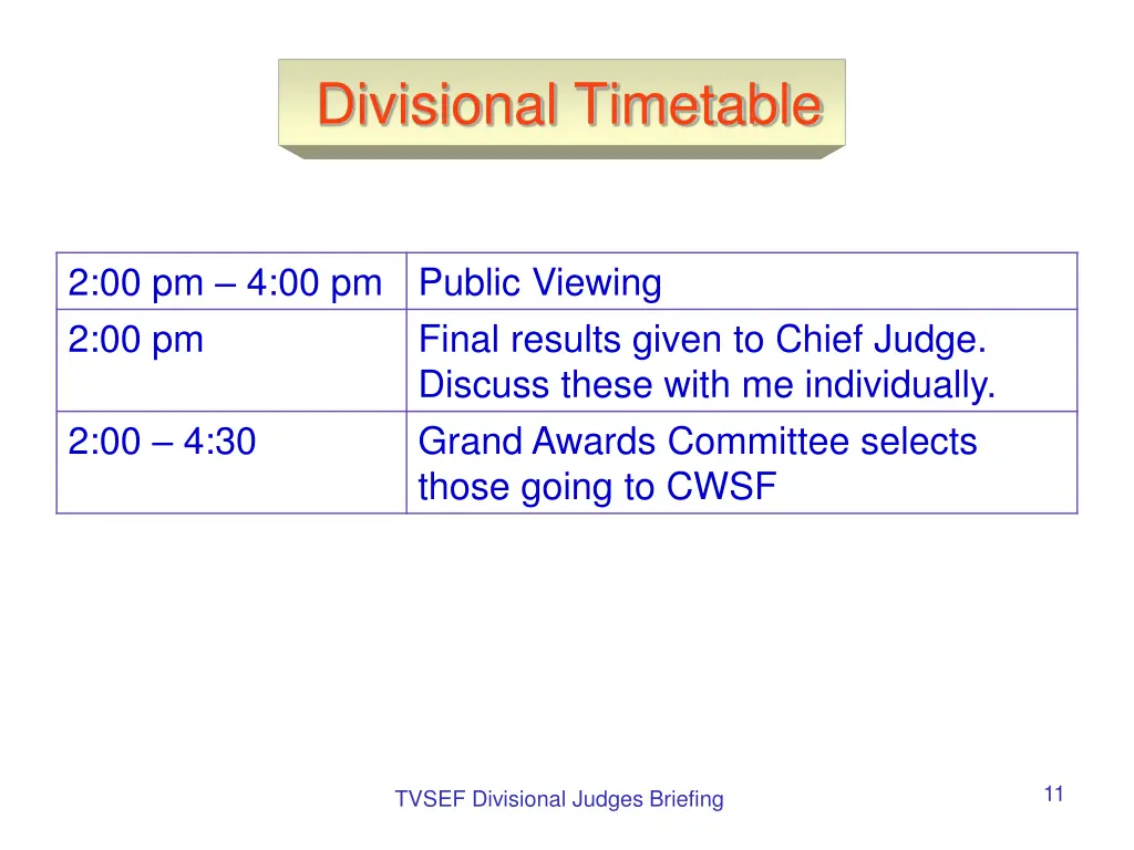 divisional timetable 1