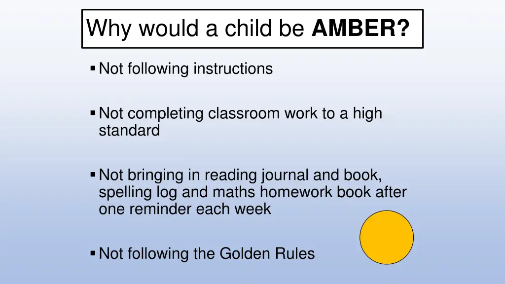 why would a child be amber