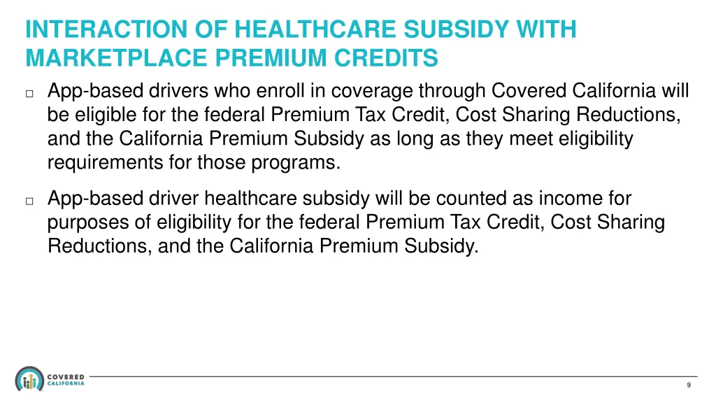 interaction of healthcare subsidy with