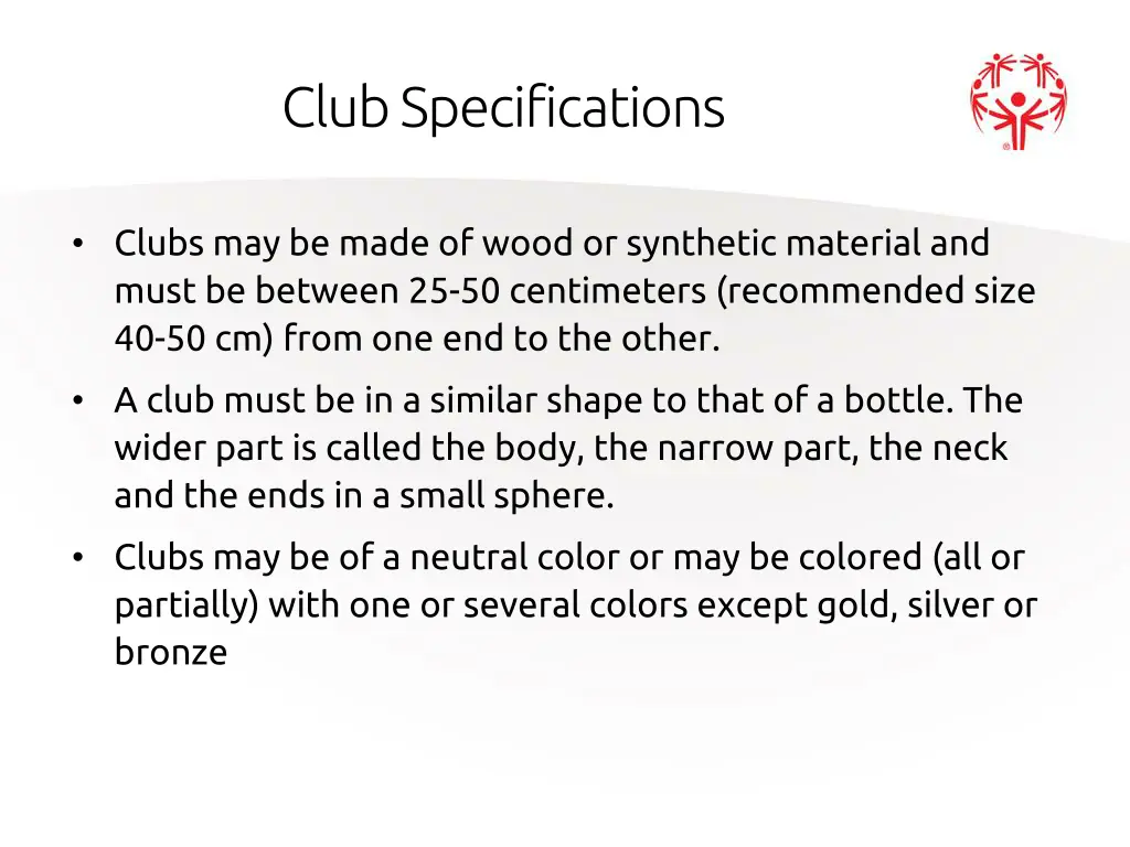 club specifications