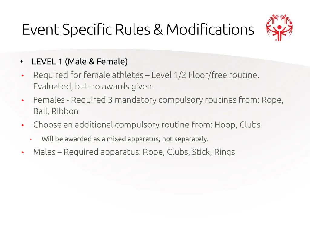 event specific rules modifications 3