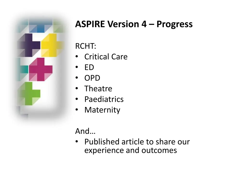 aspire version 4 progress