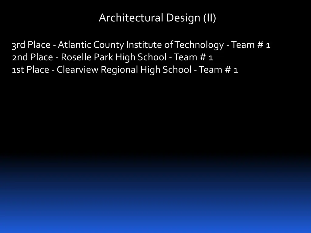 architectural design ii