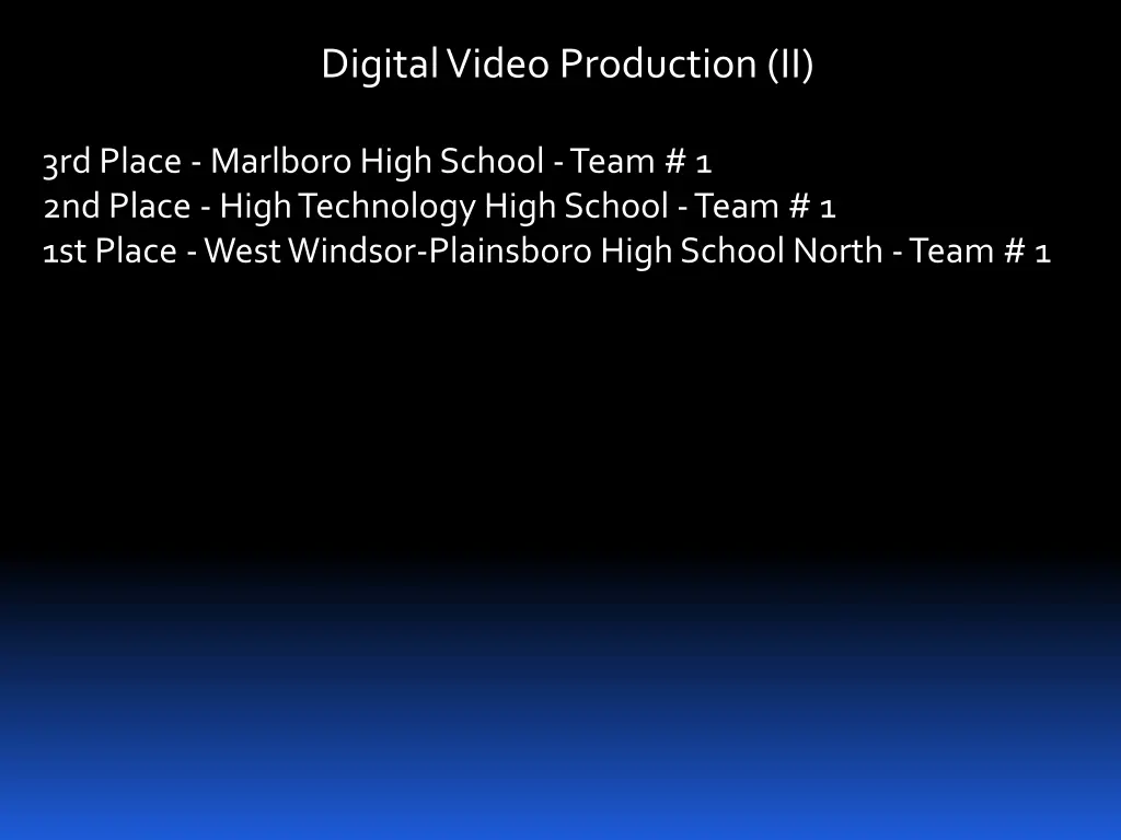 digital video production ii