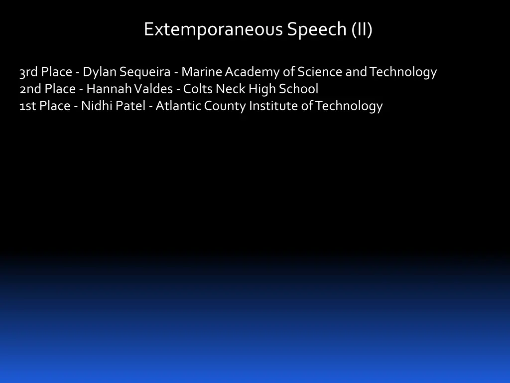 extemporaneous speech ii