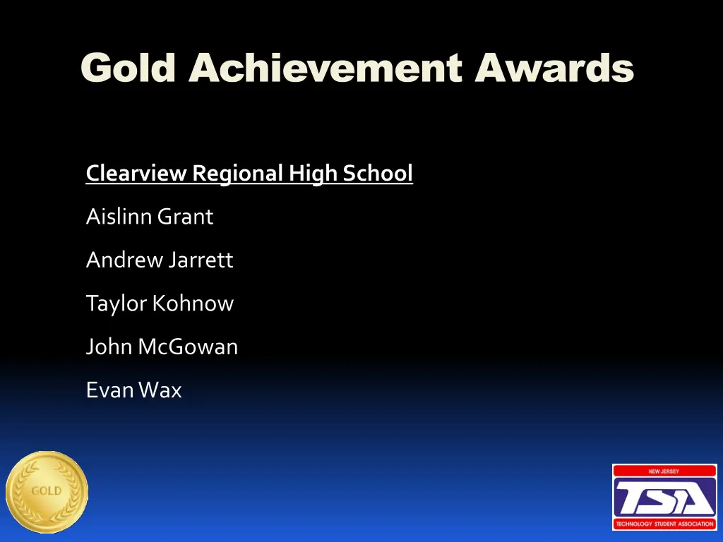 gold achievement awards 1