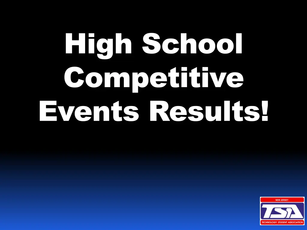 high school competitive events results