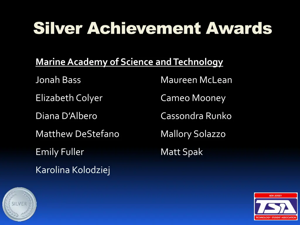 silver achievement awards 6