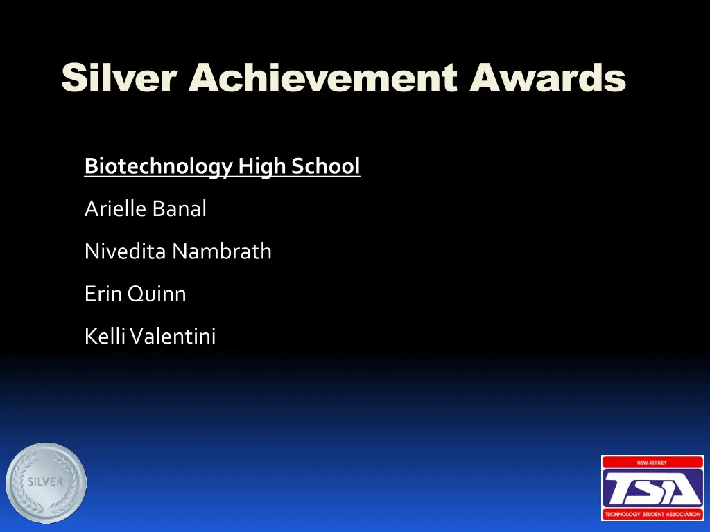 silver achievement awards