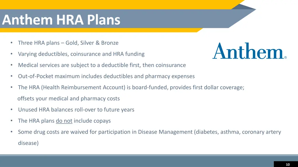 anthem hra plans