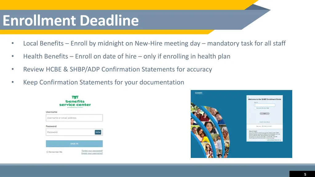 enrollment deadline