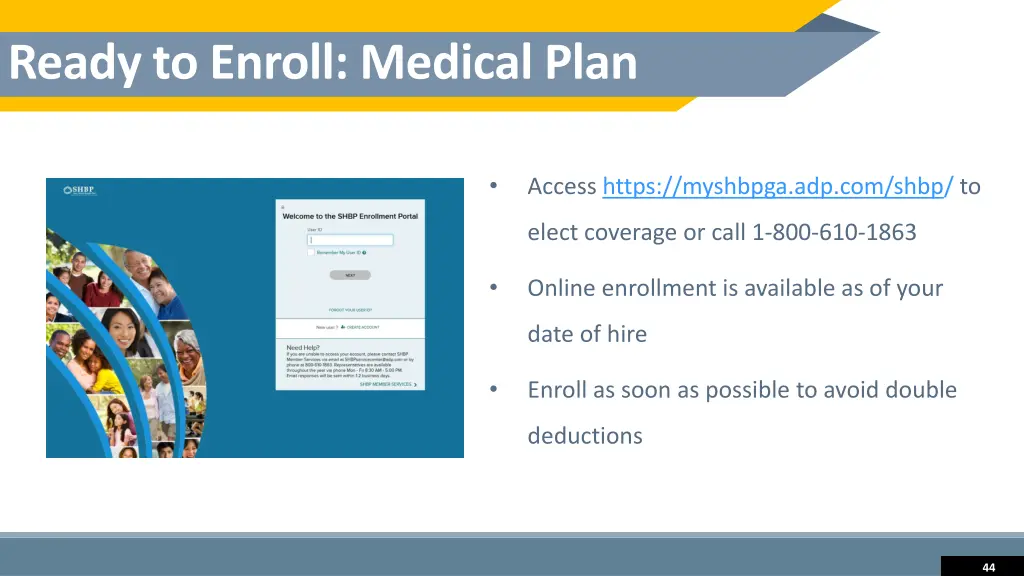 ready to enroll medical plan