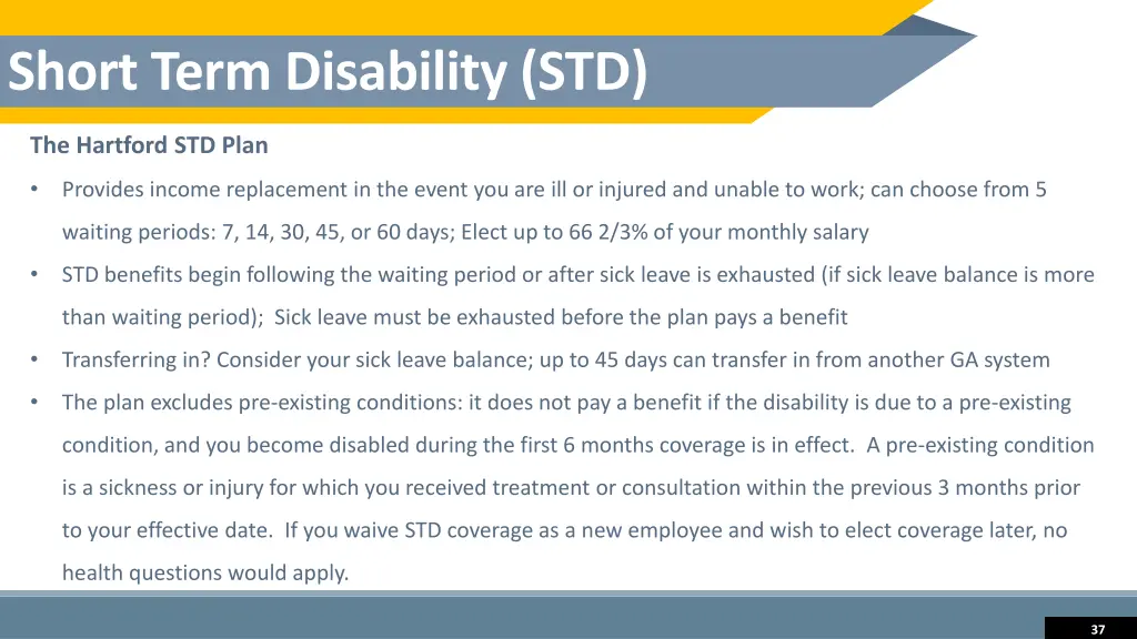 short term disability std