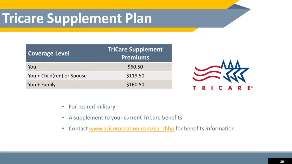 tricare supplement plan