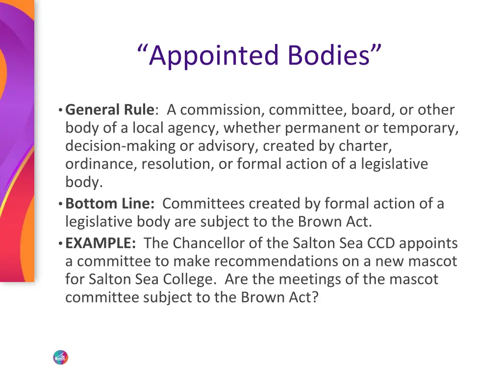 appointed bodies