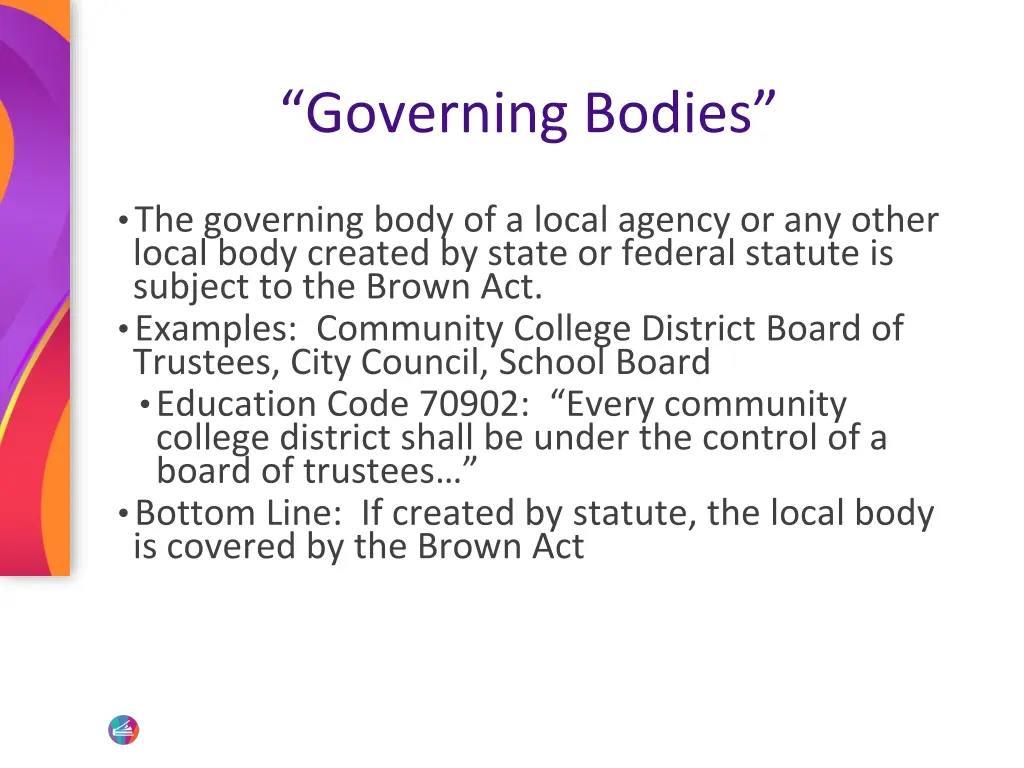 governing bodies