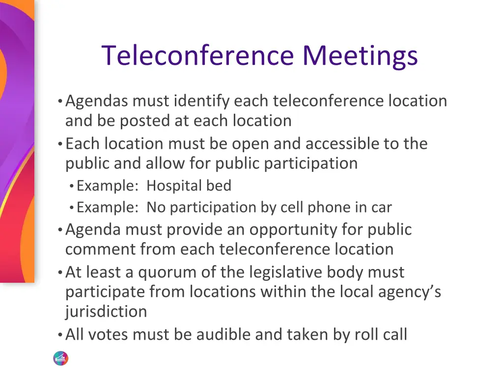 teleconference meetings