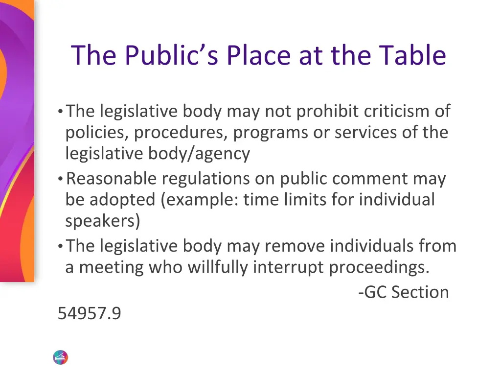 the public s place at the table 1