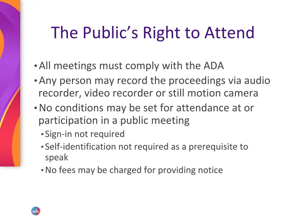 the public s right to attend