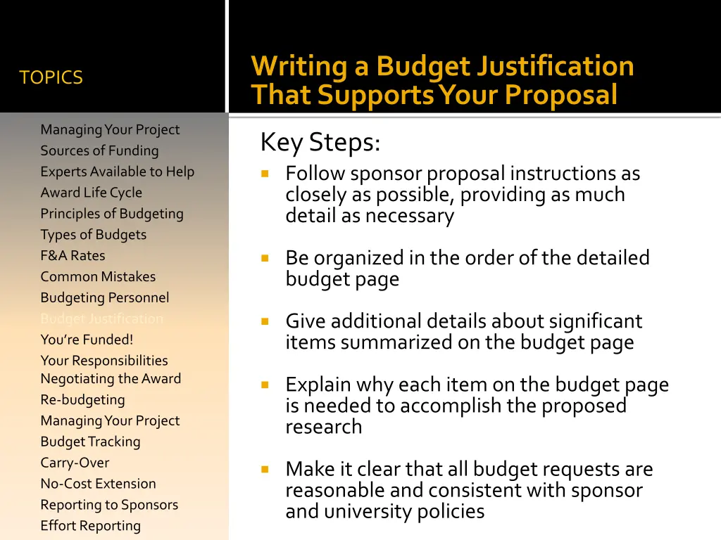 writing a budget justification that supports your 1