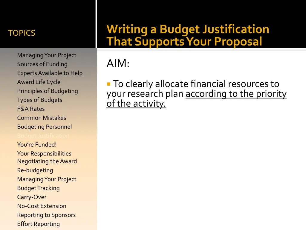 writing a budget justification that supports your