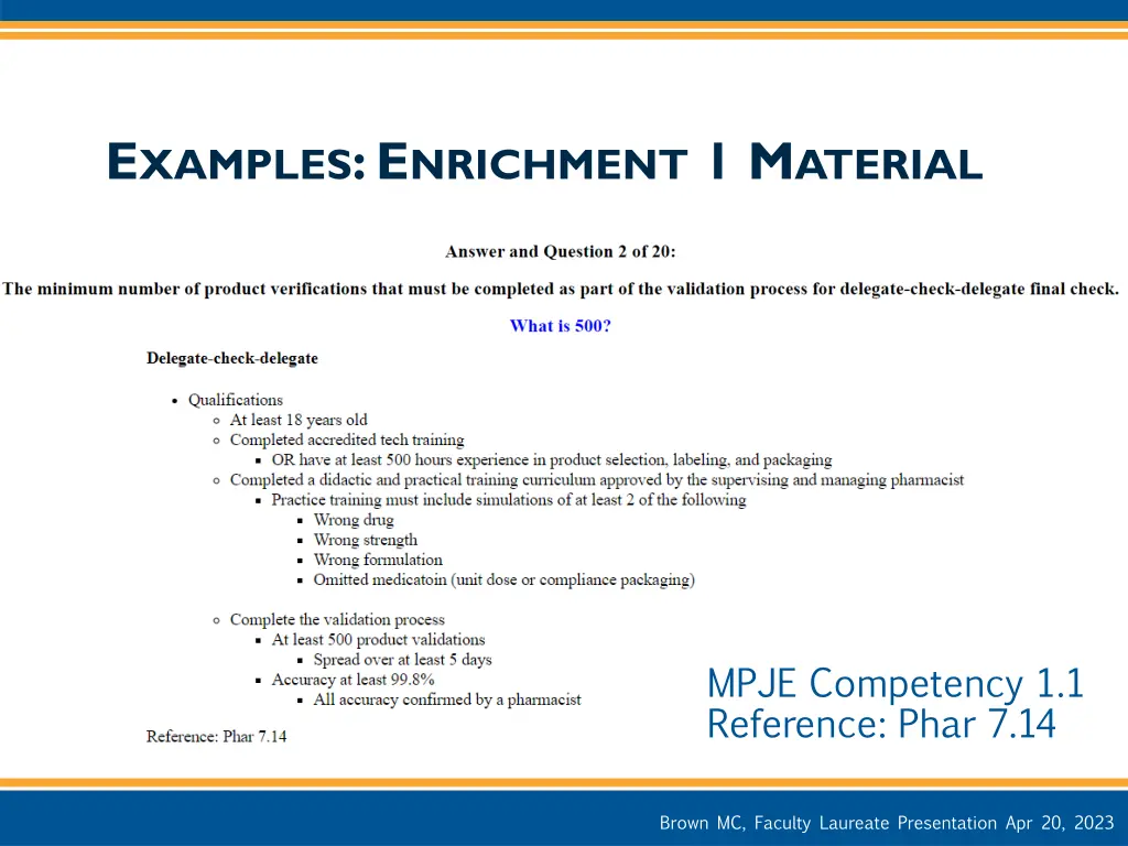 e xamples e nrichment 1 m aterial