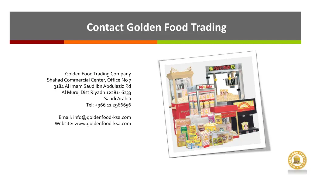 contact golden food trading
