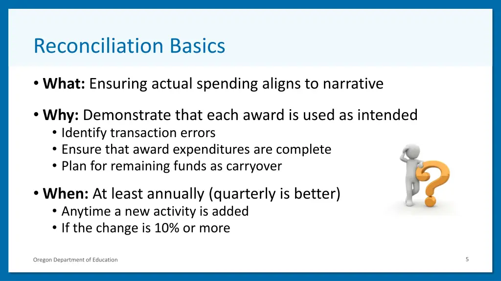 reconciliation basics