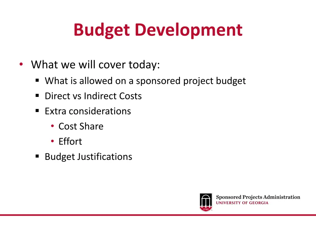 budget development