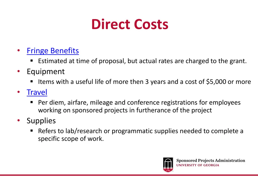 direct costs 1