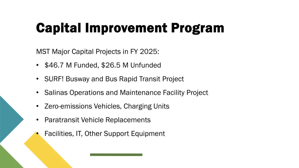 capital improvement program capital improvement