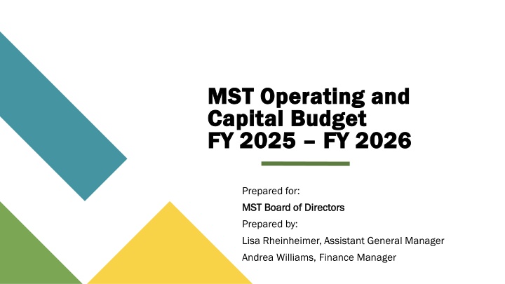 mst operating and mst operating and capital