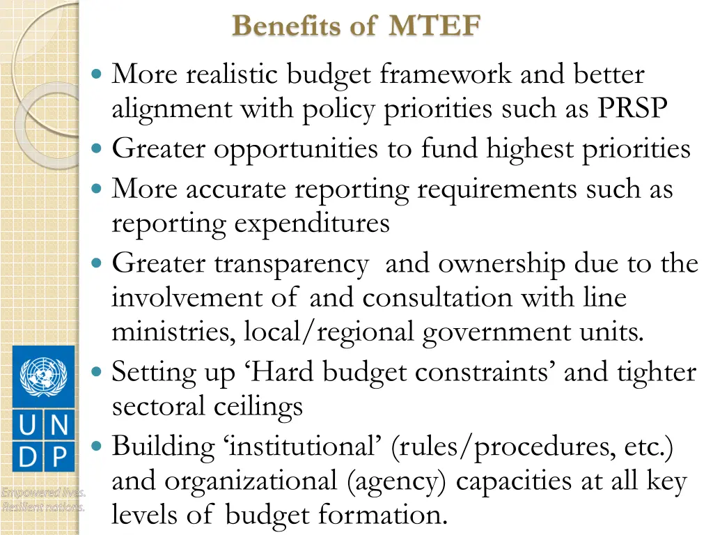 benefits of mtef